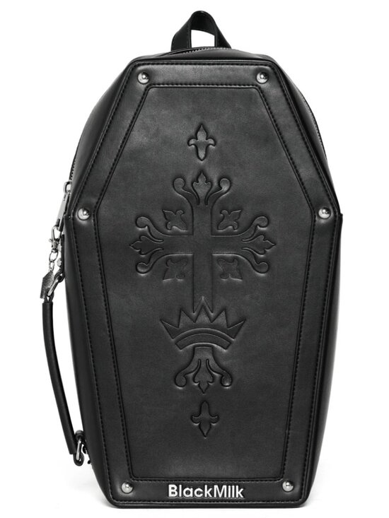 Blackmilk Handbags - NWT Blackmilk Black Embossed Coffin Backpack